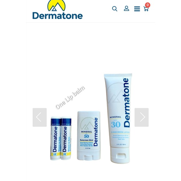 Dermatone SPF Travel Reef Safe kit Prevents Skin Cancer - Picture 1 of 10